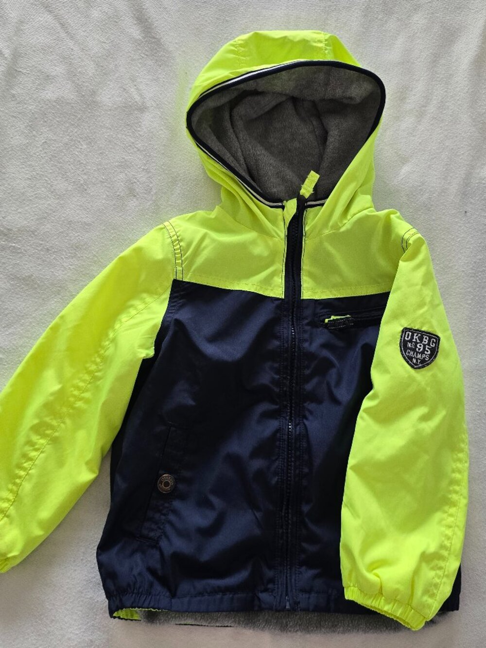 4T OshKosh B'gosh Kids Neon Hooded Fleece-Lined Jacket